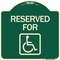 Signmission Reserved for With Accessible Symbol Heavy-Gauge Aluminum Architectural Sign, 18" x 18", G-1818-24430 A-DES-G-1818-24430 - alternate 1